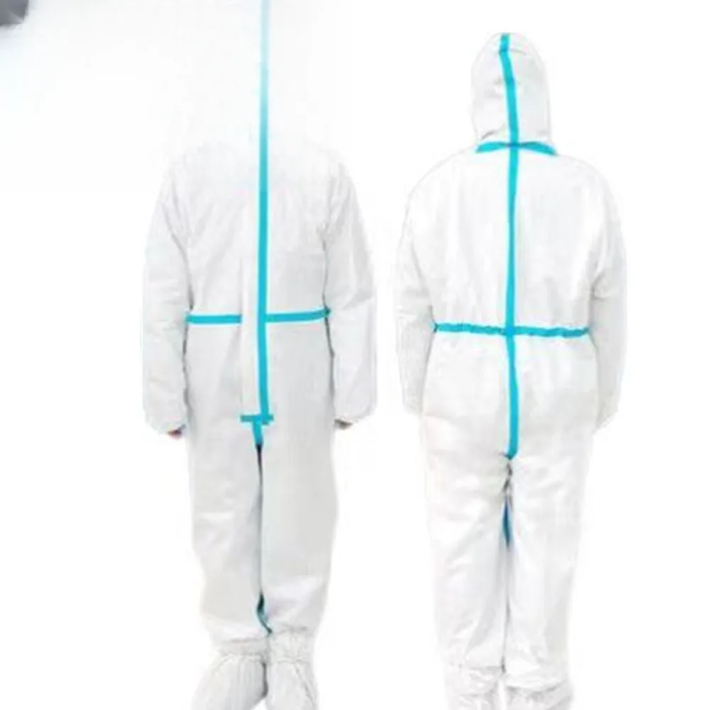 Medical Disposable Plastic PE CPE Long Sleeve Thumb Hole Isolation Gown Apron Waterproof Robe