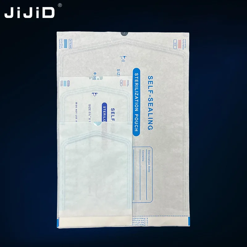 Medical Grade Disposable Self-Sealing Sterilization Bag Plastic Instruments Dental Pouches for Self-sterilization