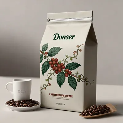 Metallised Flat Bottom Side-Gusset Coffee Pouch with Valve