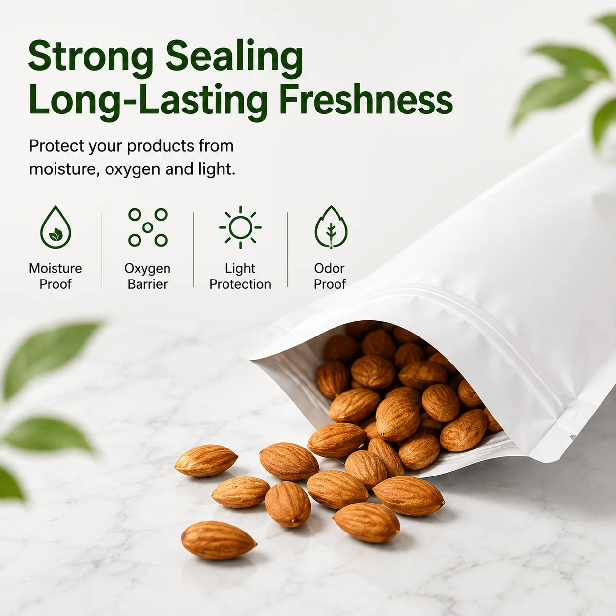 Mono-PE Recyclable Stand-Up Zipper Pouch — Coffee, Snacks and Pet Food