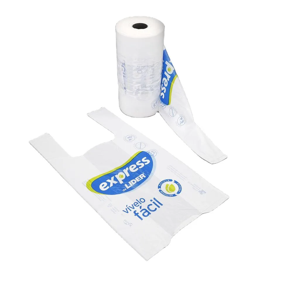 Multi Size Custom Logo Printed Portable Shopping Vest Plastic Sack Poly Carrier Bag HDPE LDPE T Shirt Bag