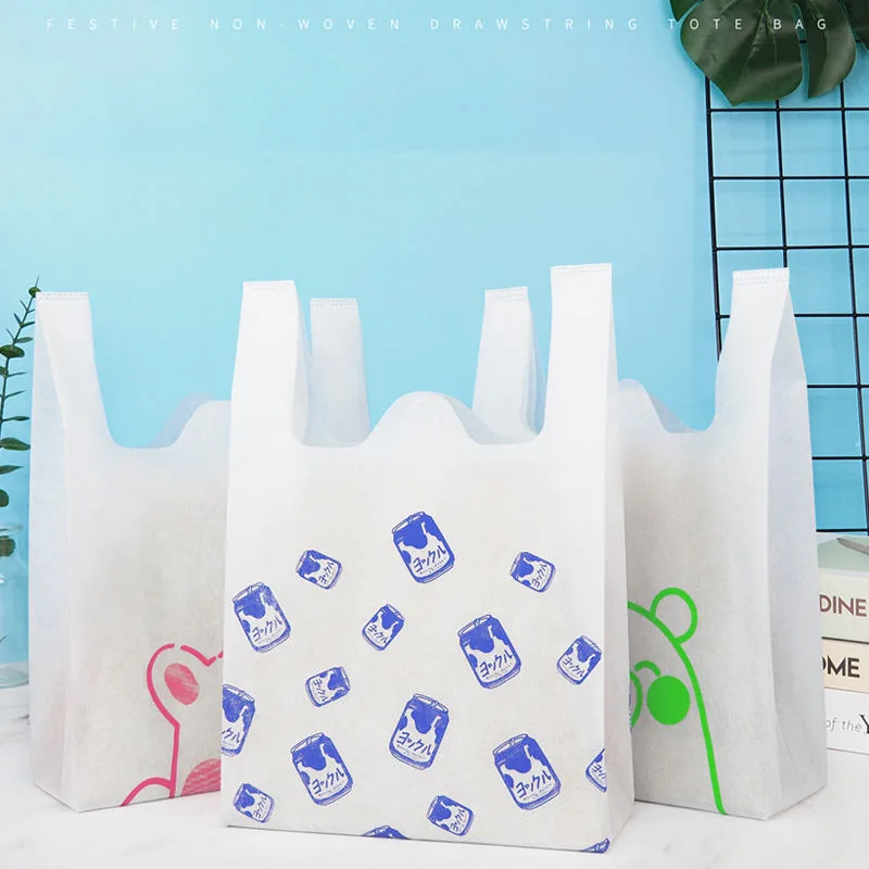 Multi Size Custom Logo Printed Portable Shopping Vest Plastic Sack Poly Carrier Bag HDPE LDPE T Shirt Bag