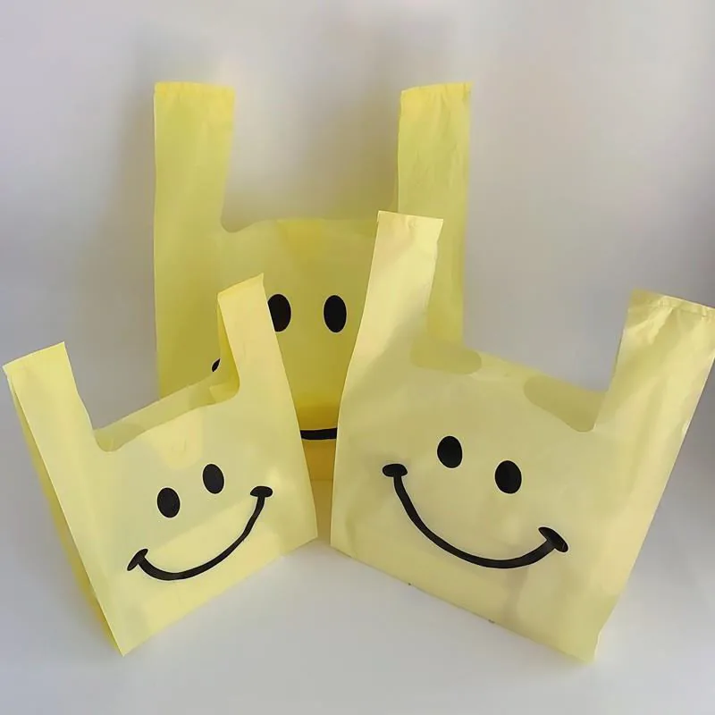Multi Size Custom Logo Printed Portable Shopping Vest Plastic Sack Poly Carrier Bag HDPE LDPE T Shirt Bag