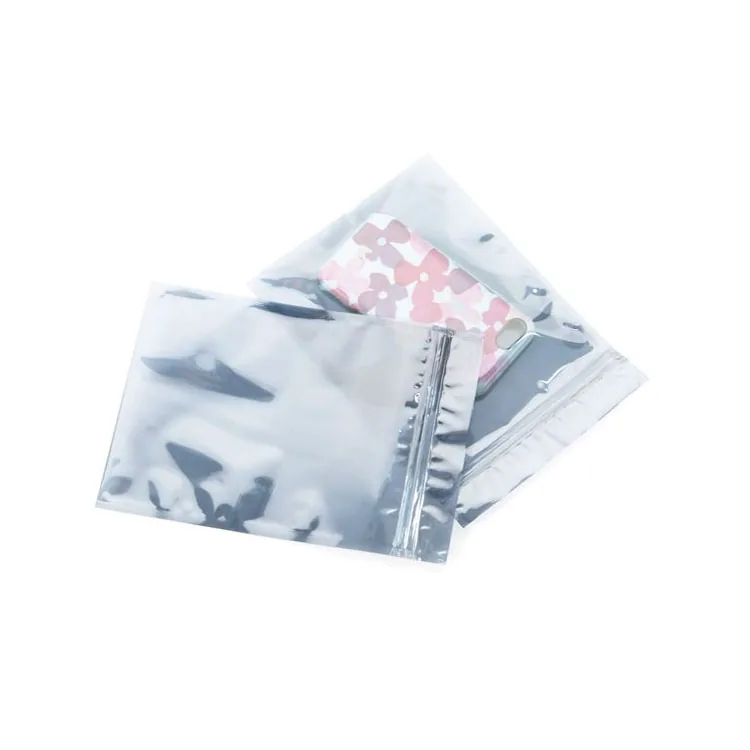 No Anti-Static Shielding Silk Bag Electronics Custom Logo Case Zipper Sealing Handle Carton Packing ESD Bubble Bag