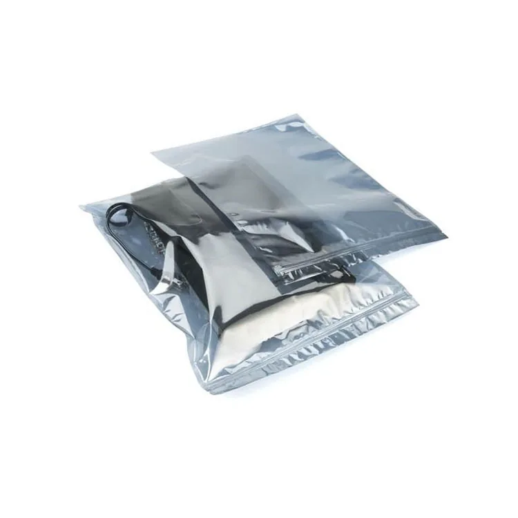 No Anti-Static Shielding Silk Bag Electronics Custom Logo Case Zipper Sealing Handle Carton Packing ESD Bubble Bag