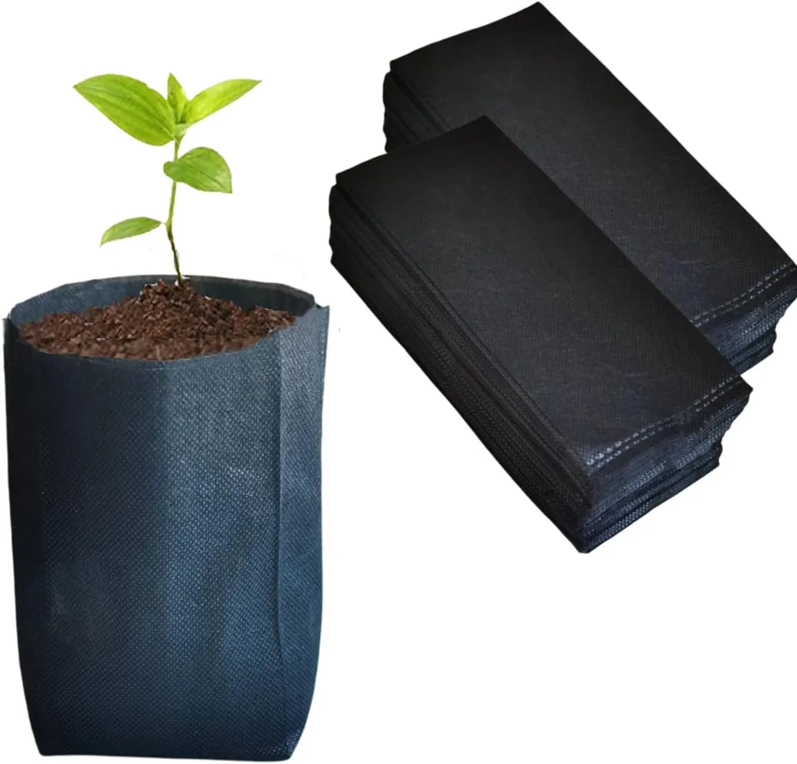 Nursery Non-Woven Fabric Seedling Bags Biodegradable Grow Bags for Home Garden Supply Tree Flower Vegetable Seed Starter Bags