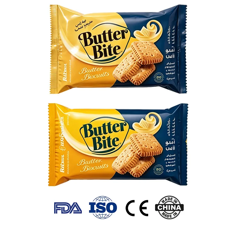 Nylon/Foil Centre-Seal Pillow Pouch for Cookies, Biscuits & Snacks