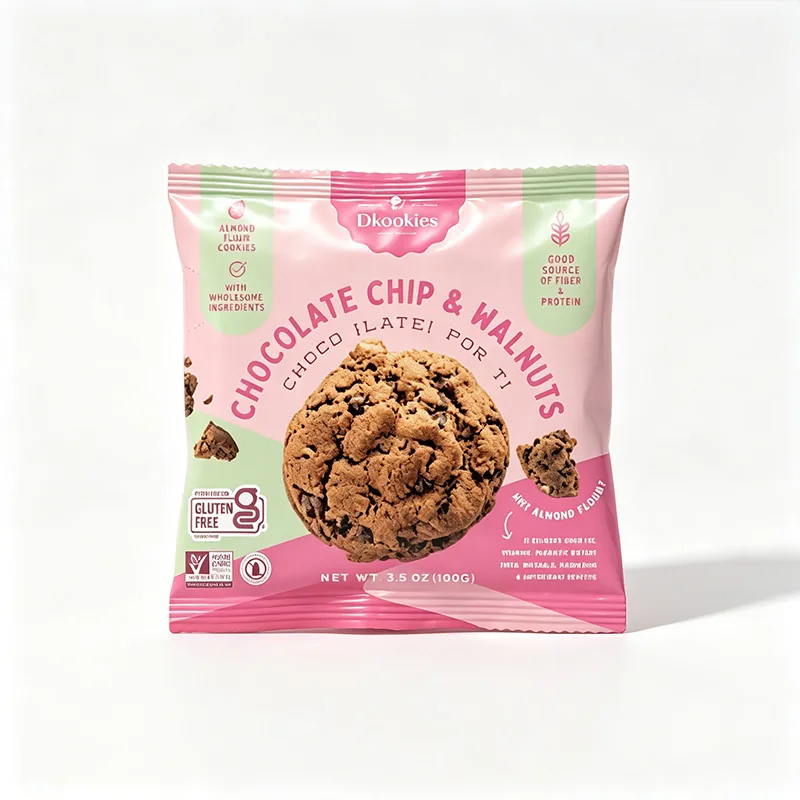 Nylon/Foil Centre-Seal Pillow Pouch for Cookies, Biscuits & Snacks