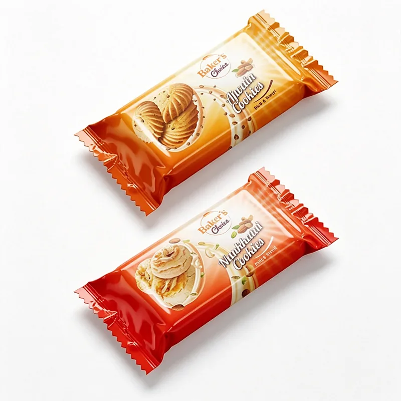 Nylon/Foil Centre-Seal Pillow Pouch for Cookies, Biscuits & Snacks