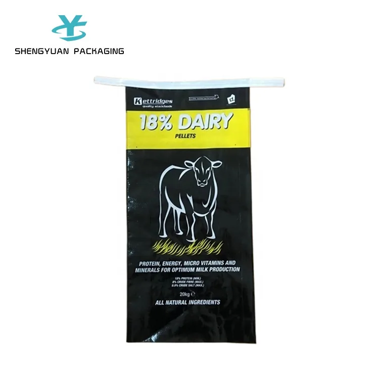 OEM Bopp Laminated 15kg 20kg 25kg 50kg Polypropylene Woven Animal Feed Bags for Pet Dog Food Packaging