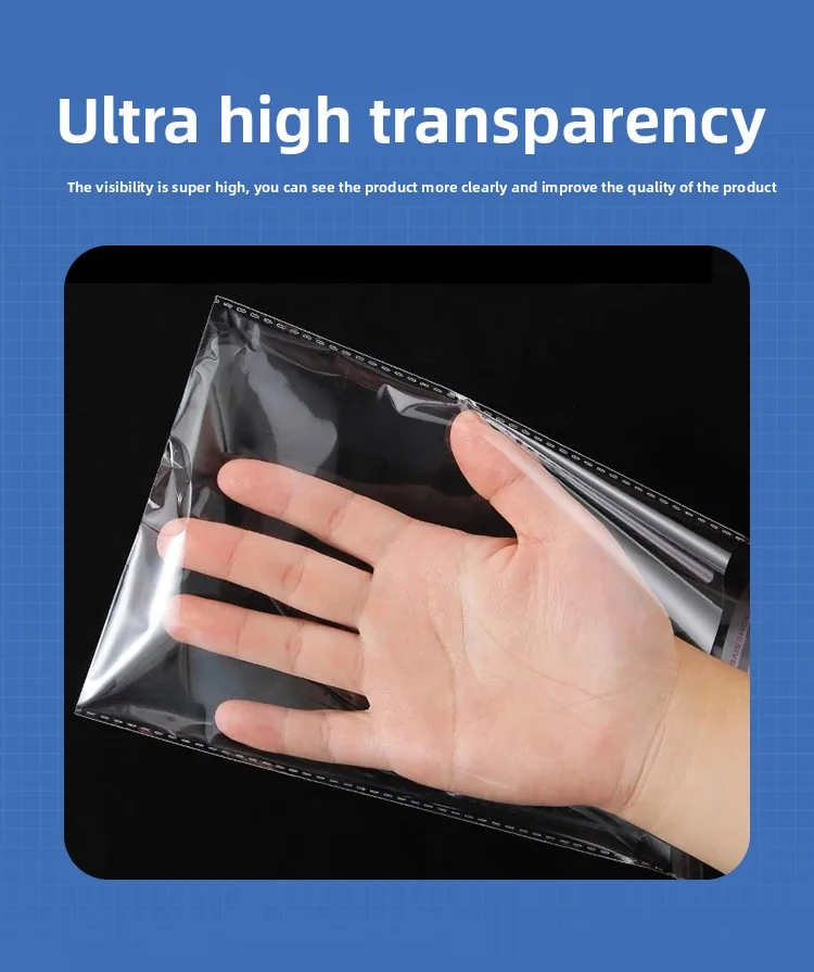 OPP Self-Adhesive Resealable Bags Transparent Plastic High-Clarity Packaging Garment Socks Clothing Jewelry Customizable