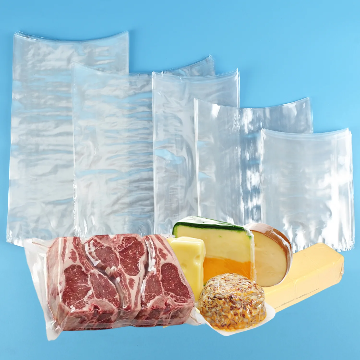 Bone-In PA/PE Shrink Bag for Lamb Leg, Rack of Ribs & Cheese Blocks