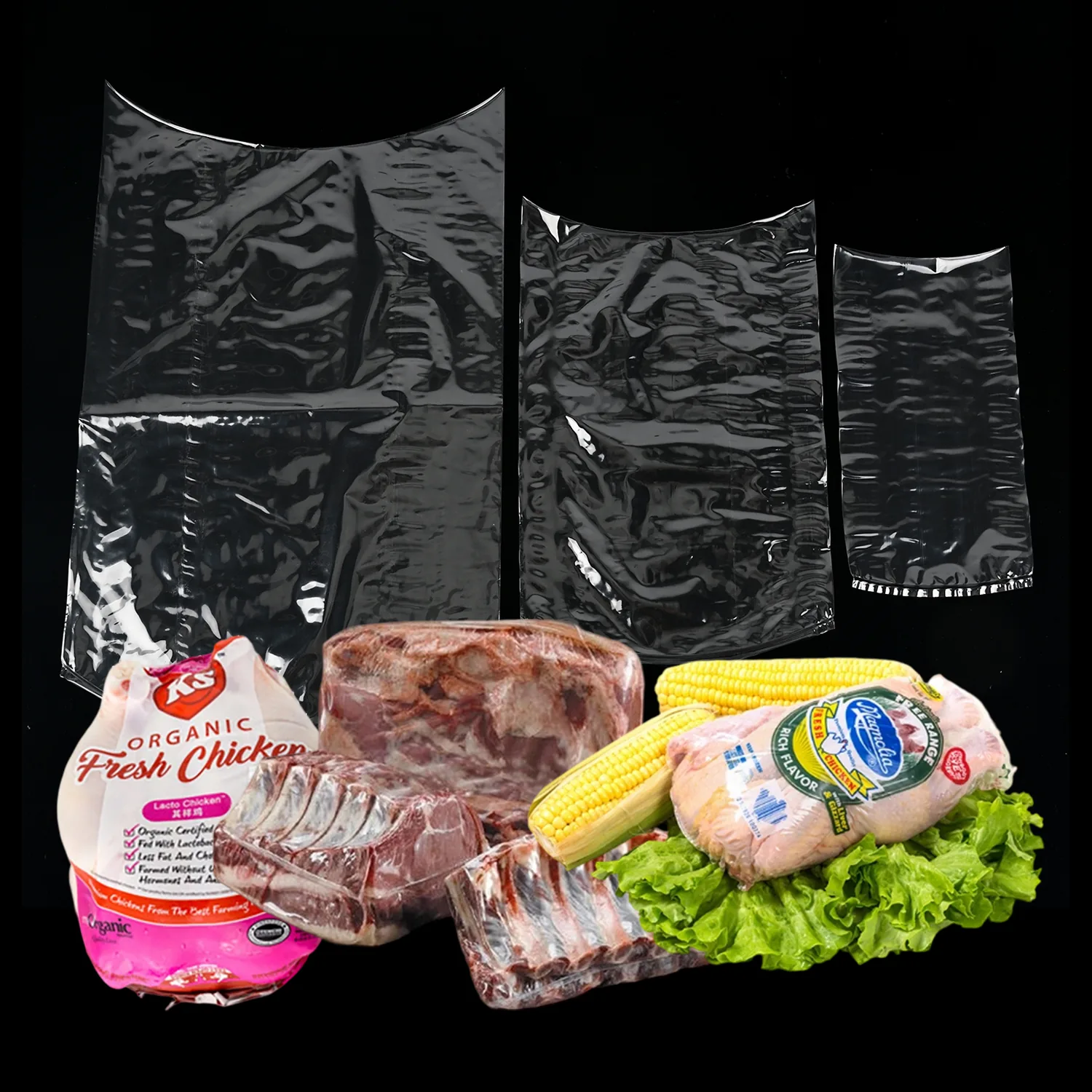 PA/PE Heat Shrink Bag for Chilled & Frozen Meat and Poultry