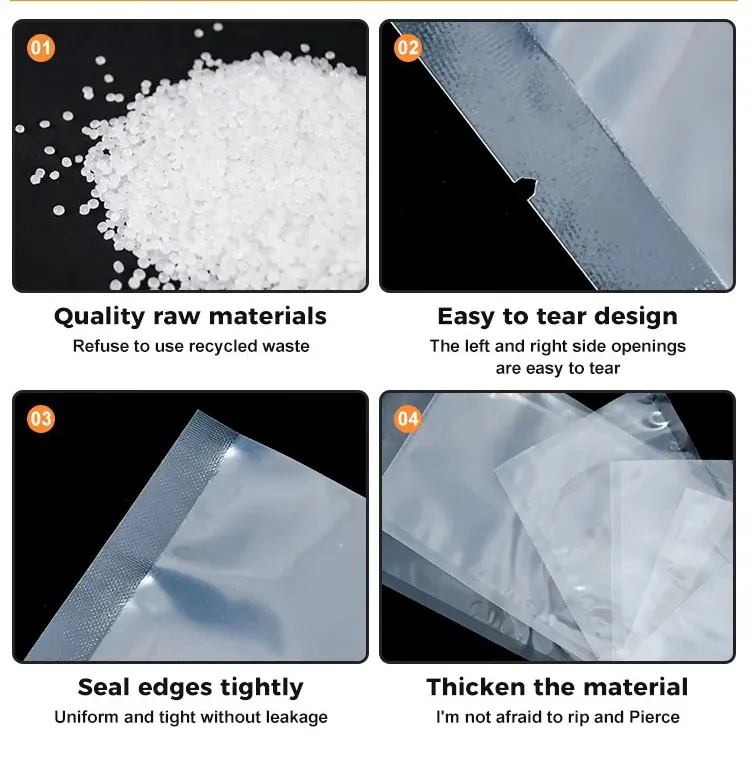 Smooth PA/PE Vacuum Bag for Chamber Sealers — Meat and Cheese