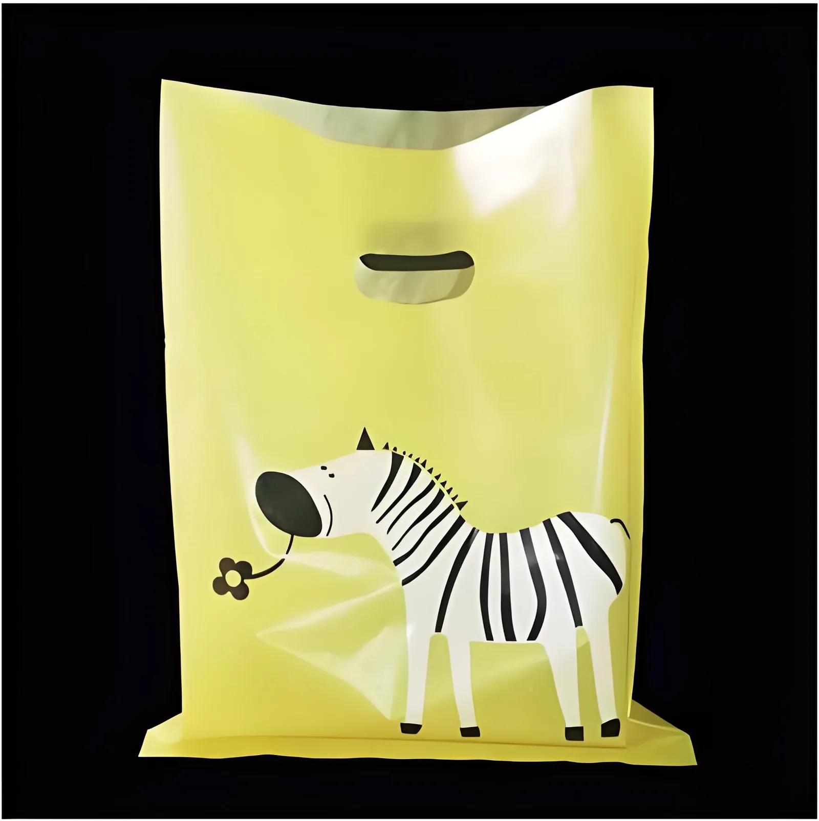 PE Die Cut Handbag Customizable Size Recyclable Multi-Color Printing Patch Handle Available for Clothing Gift Packaging