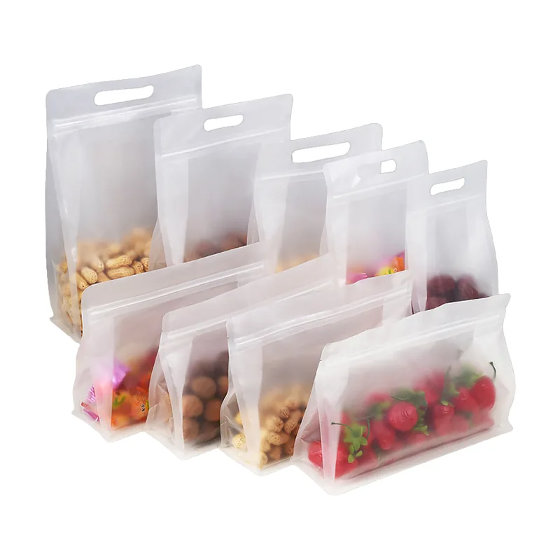 PE Square Bottom Stand-Up Pouch with Carry Handle — Pet Food & Milk Powder