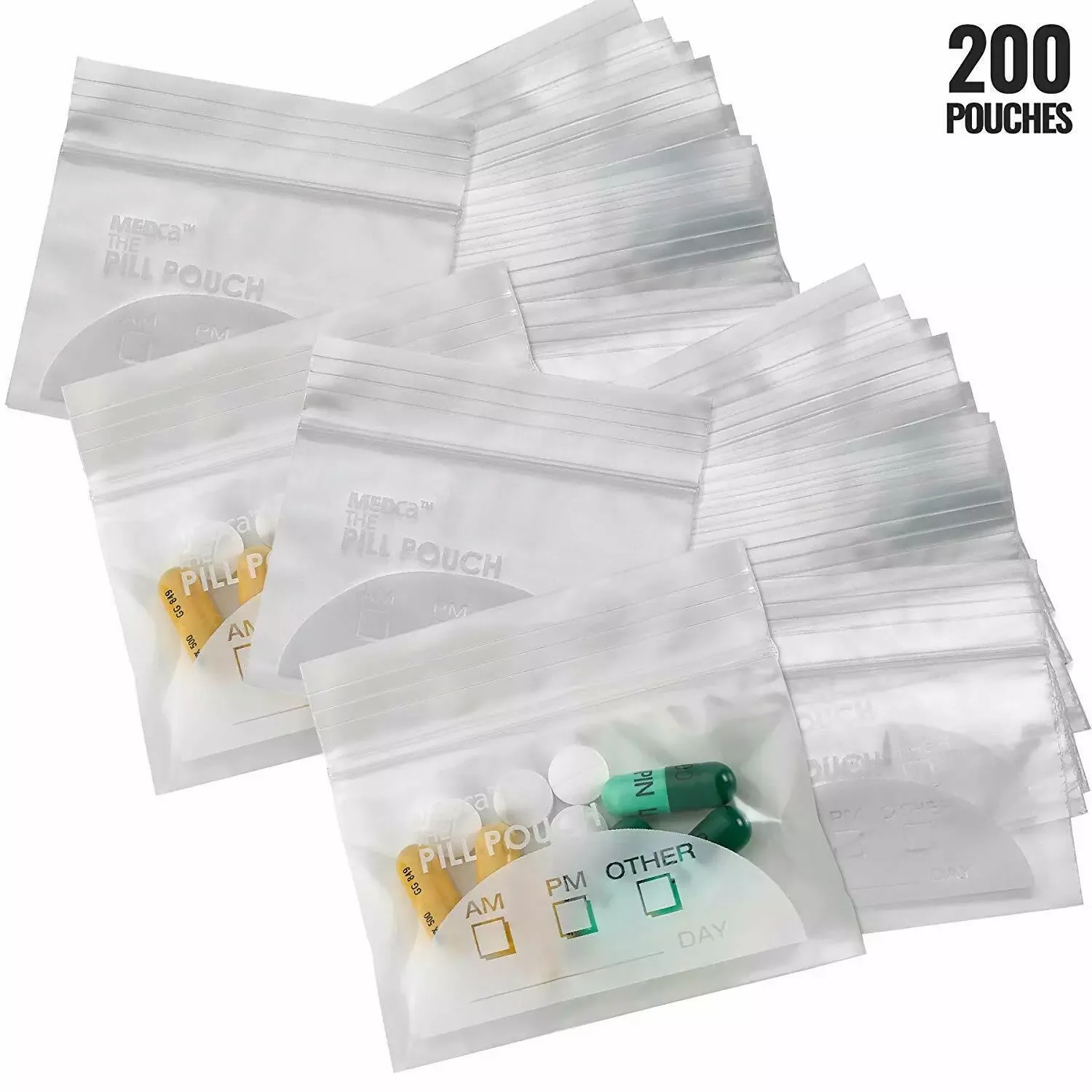 Pharmacy Pills Bag Medicine Envelope Dispensing Drug and Pills Packaging Zip Lock Bag