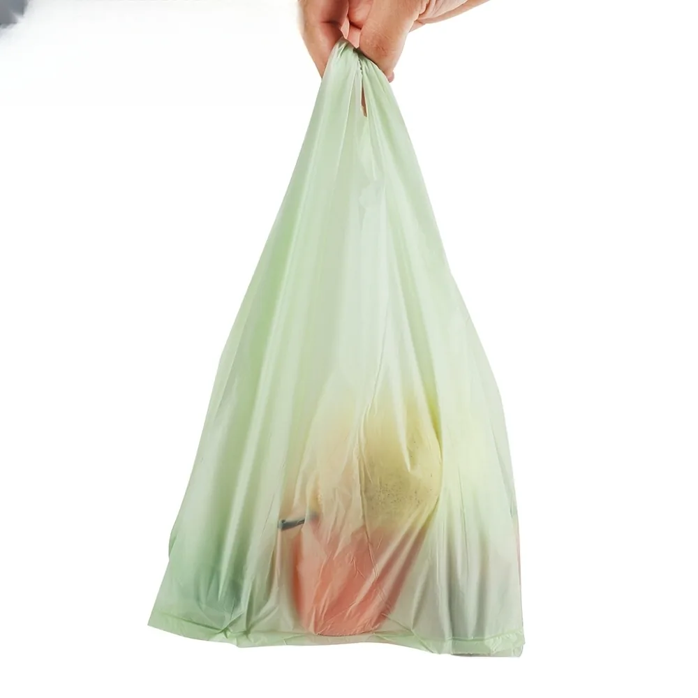 PLA PBAT Biodegradable T-shirt Bag Compostable Shopping Grocery Vest Carrier Custom Logo Printed
