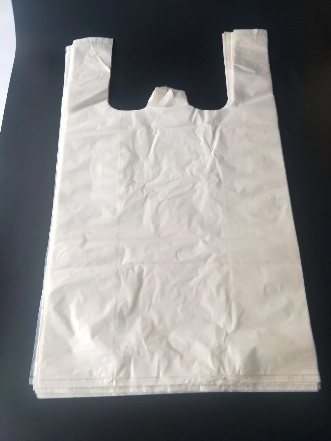 Certified Compostable PLA/PBAT T-Shirt Bag on Roll
