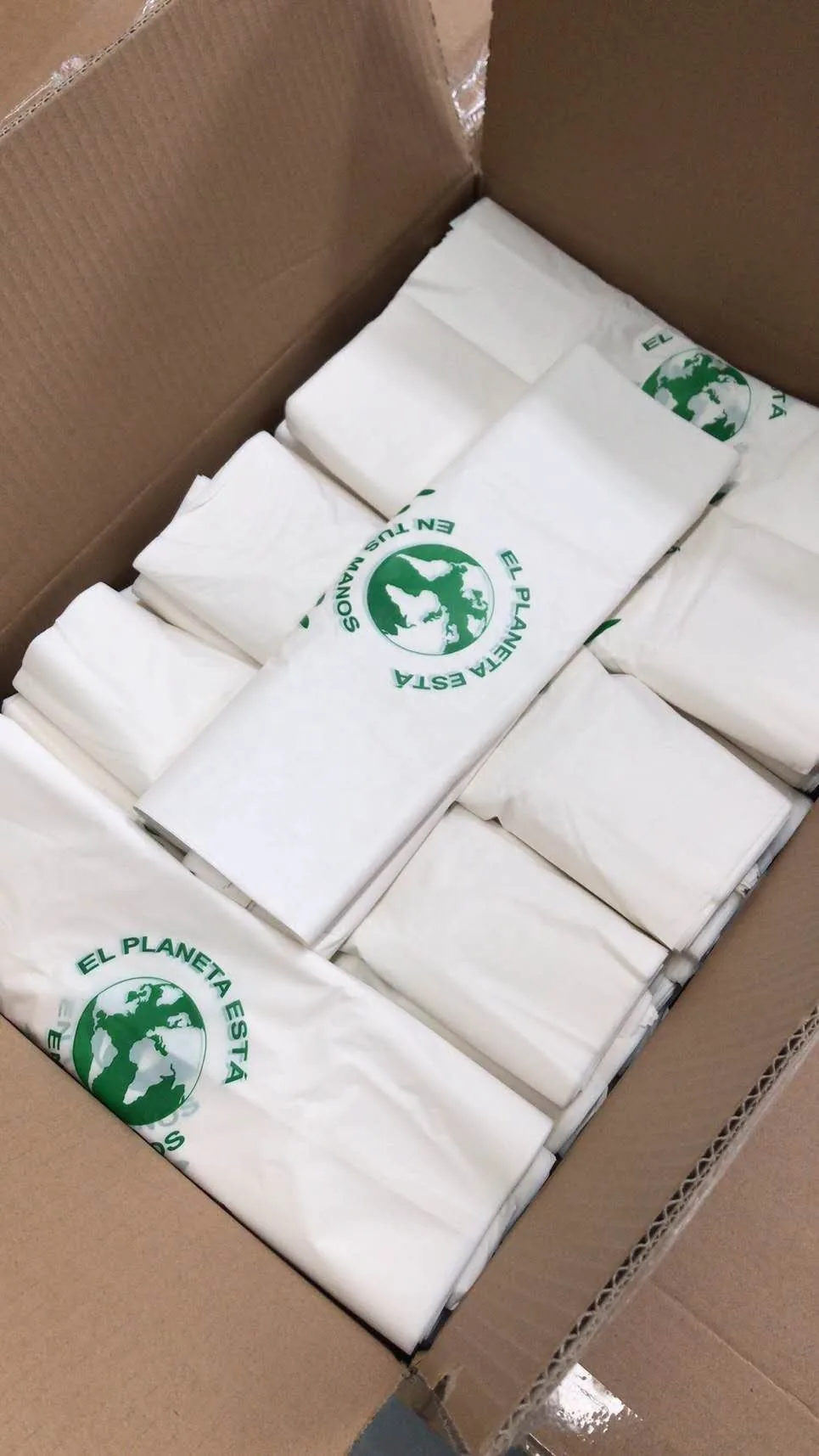 Certified Compostable PLA/PBAT T-Shirt Bag on Roll