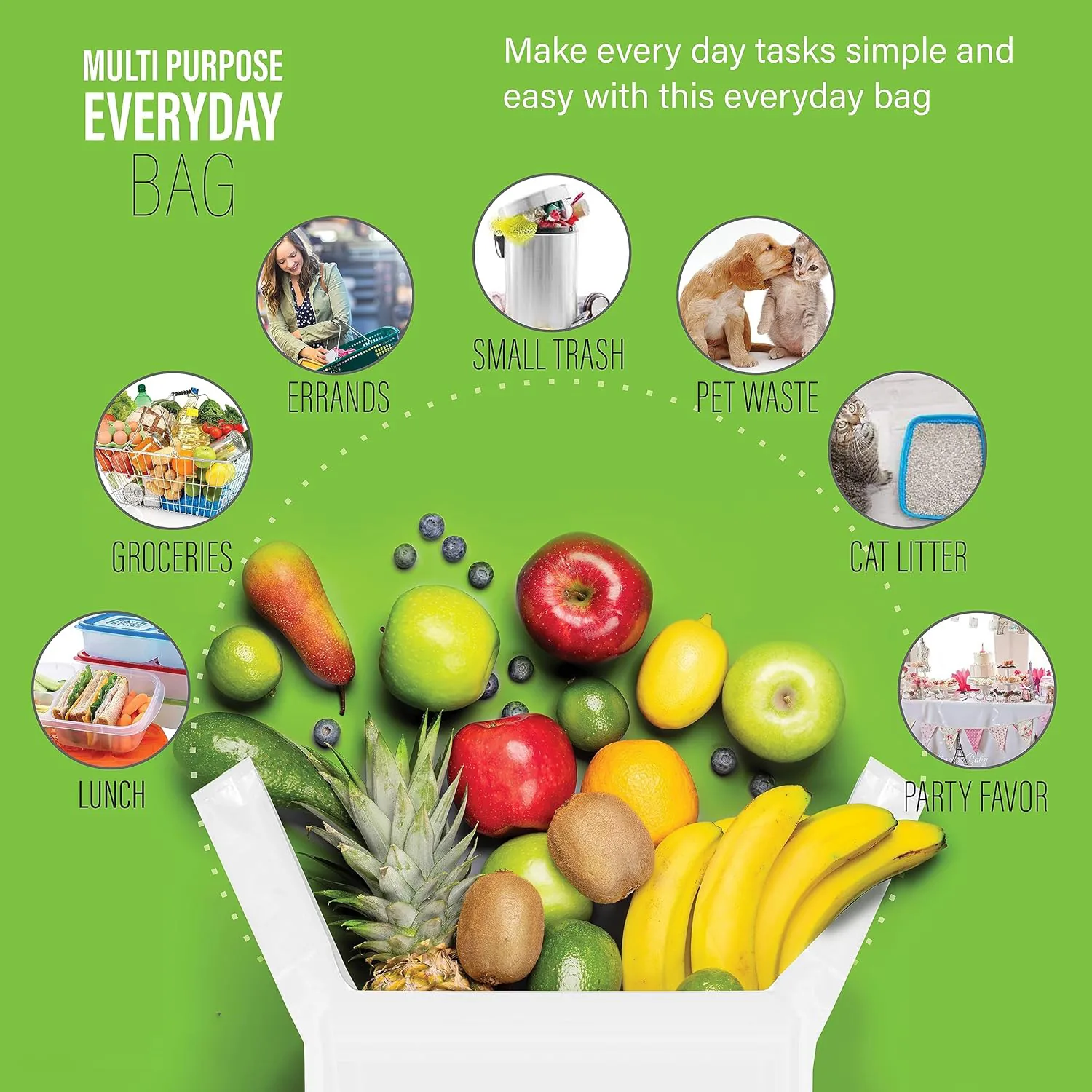 PP Vest Carrier Bag on Roll with Recycled Content