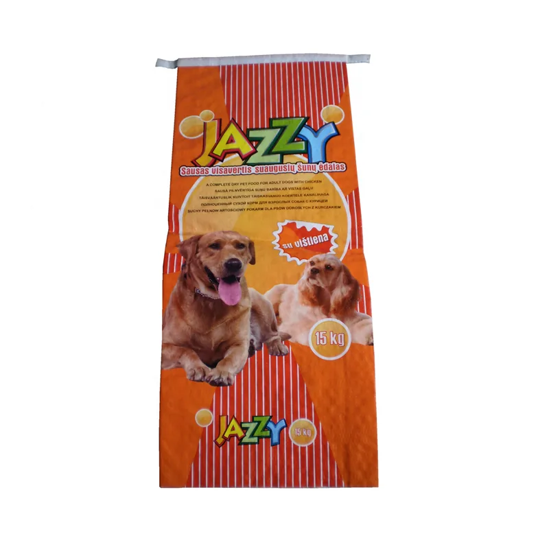 PP Woven Animal Feed Pet Feed Laminated Bag with Block Bottom 20kg 50kg