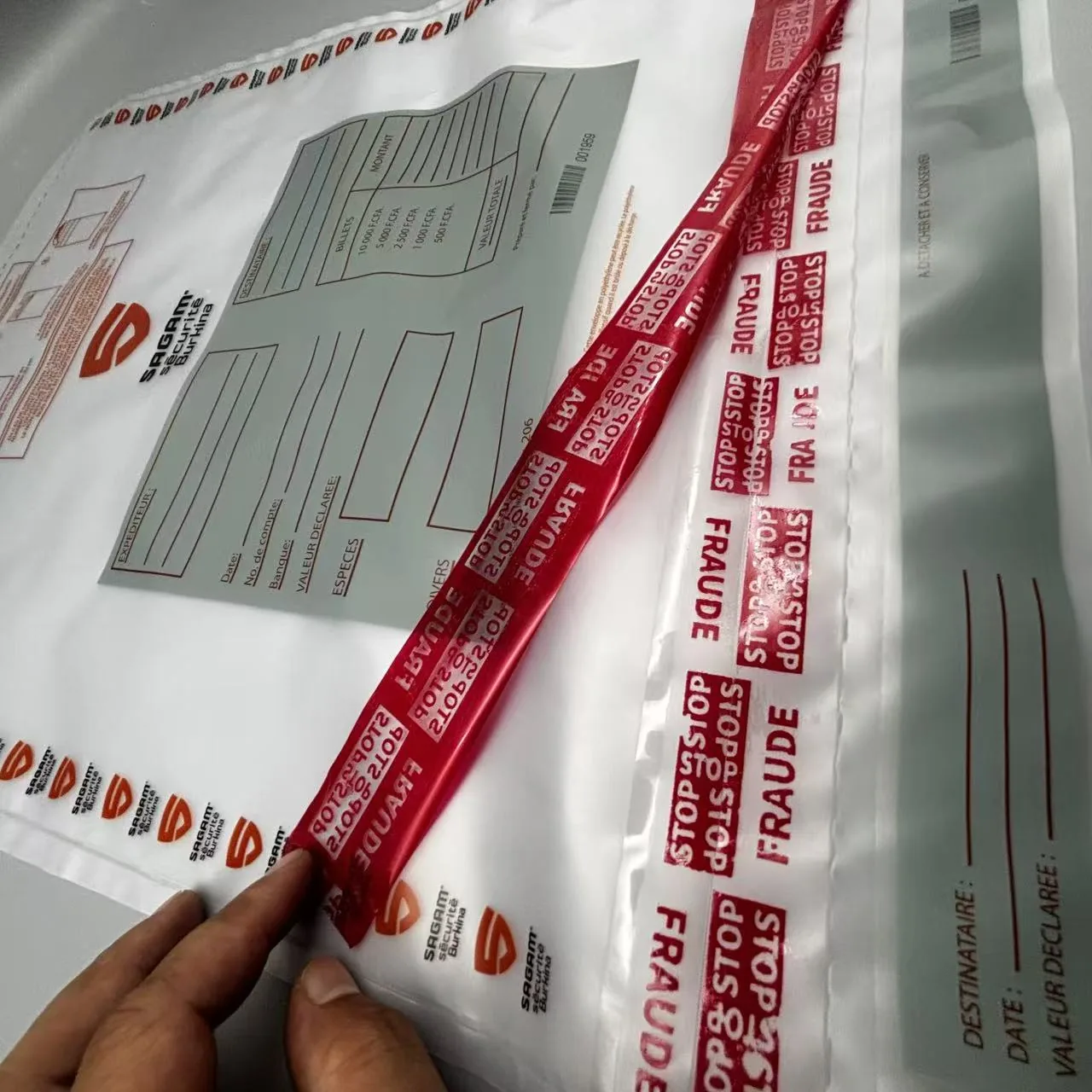 Premier LDPE Sequential Numbered Barcoded Tamper Evident Security Bags Express Package Shipping