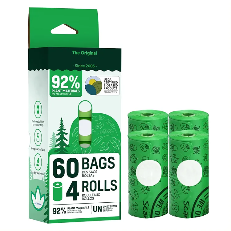 Priced OEM Compostable Plastic Pet Poop Waste Bags for Dogs for Waste Management