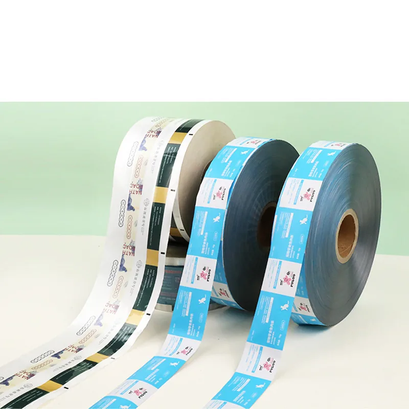 Print Plastic Foil Laminated Heat Sealable Rigid Food Grade Shrink Film Glossy Snack Cookie Packaging Roll Stock