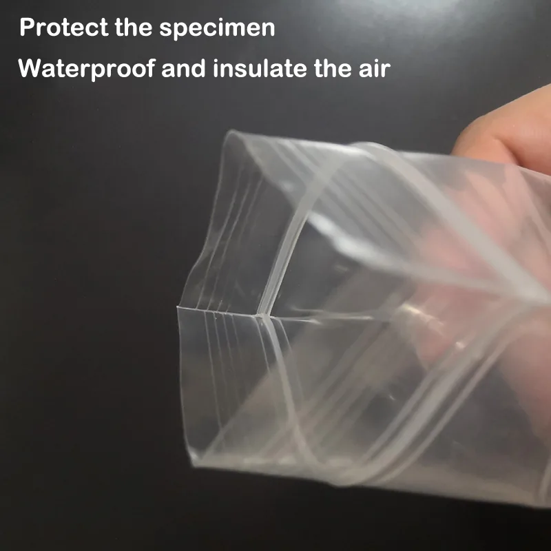 Promotion 3 Walls Gravure Printing Pathology Eco Friendly Lab Use Side Gusset Clear Plastic Specimen Biohazard Bags