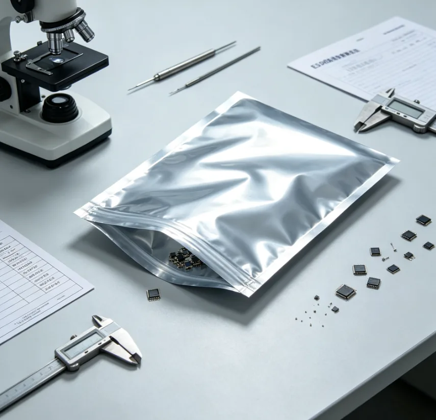 Reclosable ESD Shielding Zipper Bag VMPET Anti Static Shield Bag for IC PCB Sensitive Electronic Components Packaging