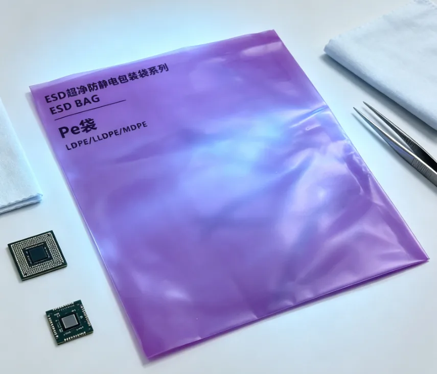 Reclosable ESD Shielding Zipper Bag VMPET Anti Static Shield Bag for IC PCB Sensitive Electronic Components Packaging