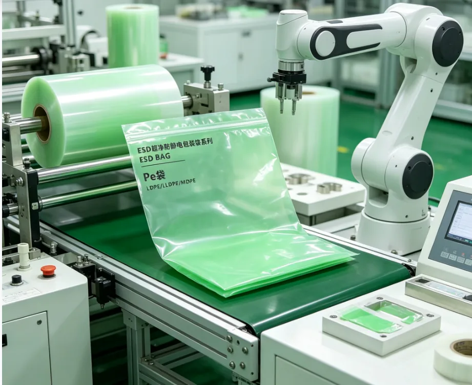 Reclosable ESD Shielding Zipper Bag VMPET Anti Static Shield Bag for IC PCB Sensitive Electronic Components Packaging