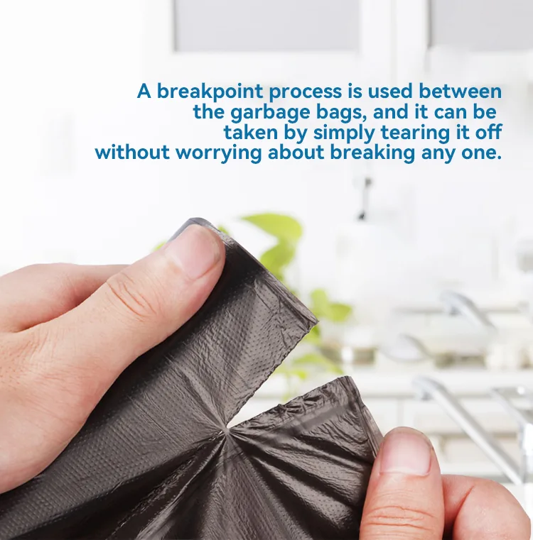Refuse Sacks Trash Bin Liner Garbage Bag Biodegradable Drawstring Custom Printed Plastic Trash Plastic