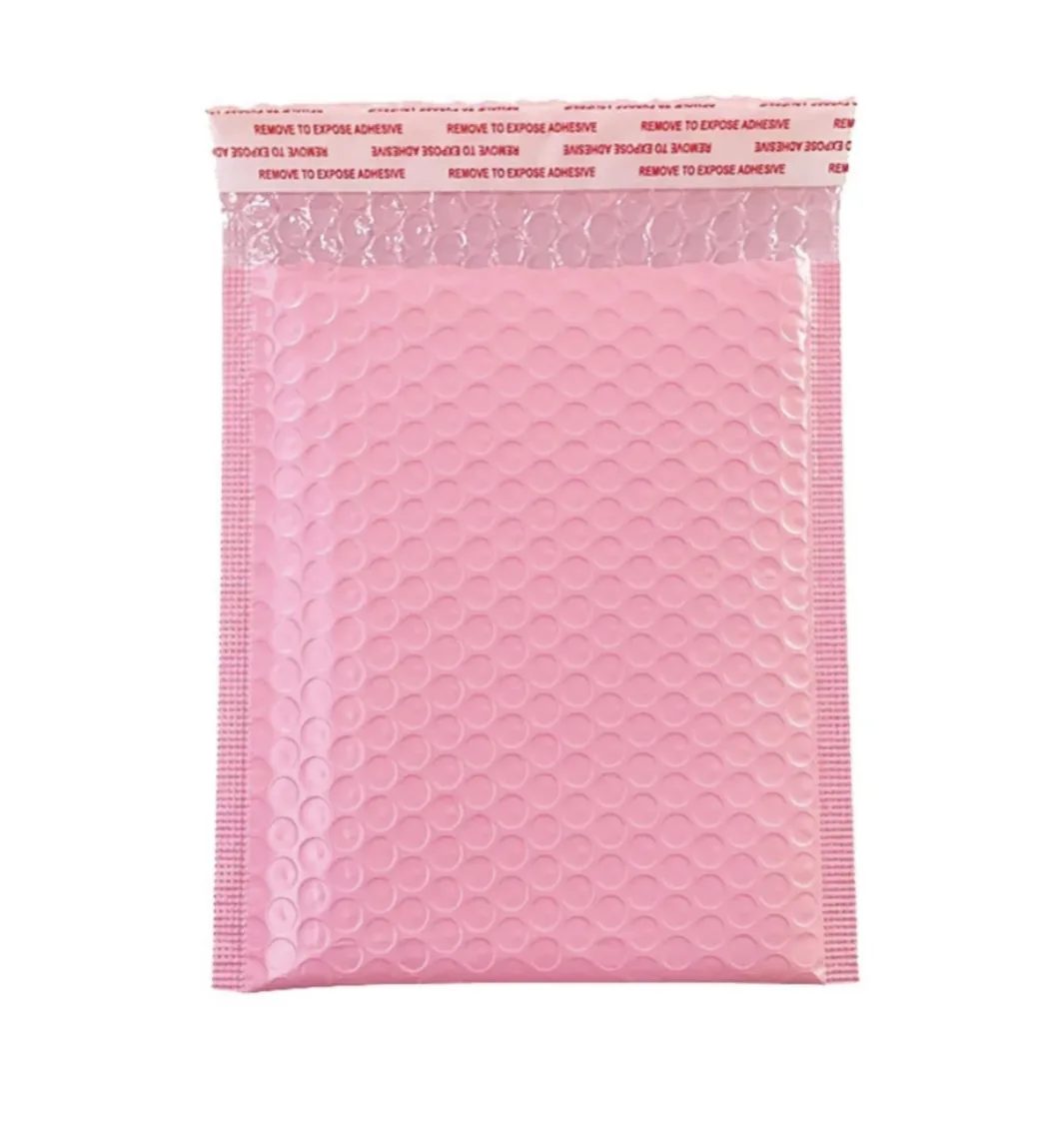 Shiny Holographic Bubble Mailer Resealable Shipping Bags for Couriers Poly Material Plain Envelope for Gift Wrapping