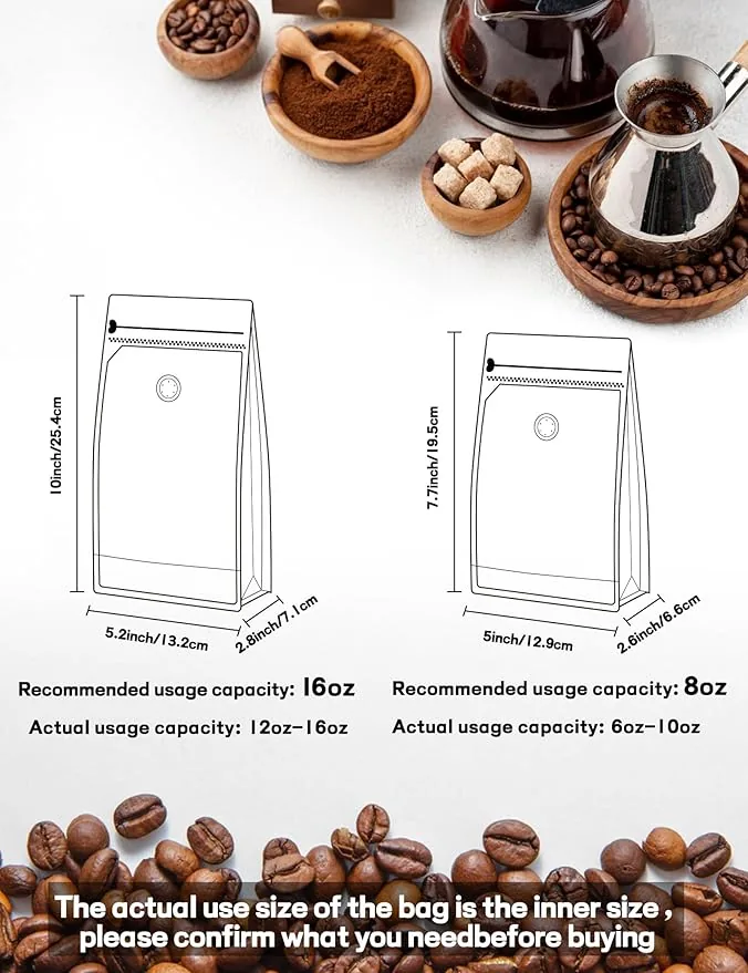 Side-Gusset Flat-Bottom Coffee Bag with Degassing Valve — Foil