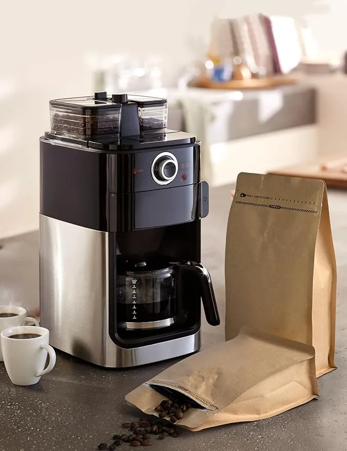 Side-Gusset Flat-Bottom Coffee Bag with Degassing Valve — Foil