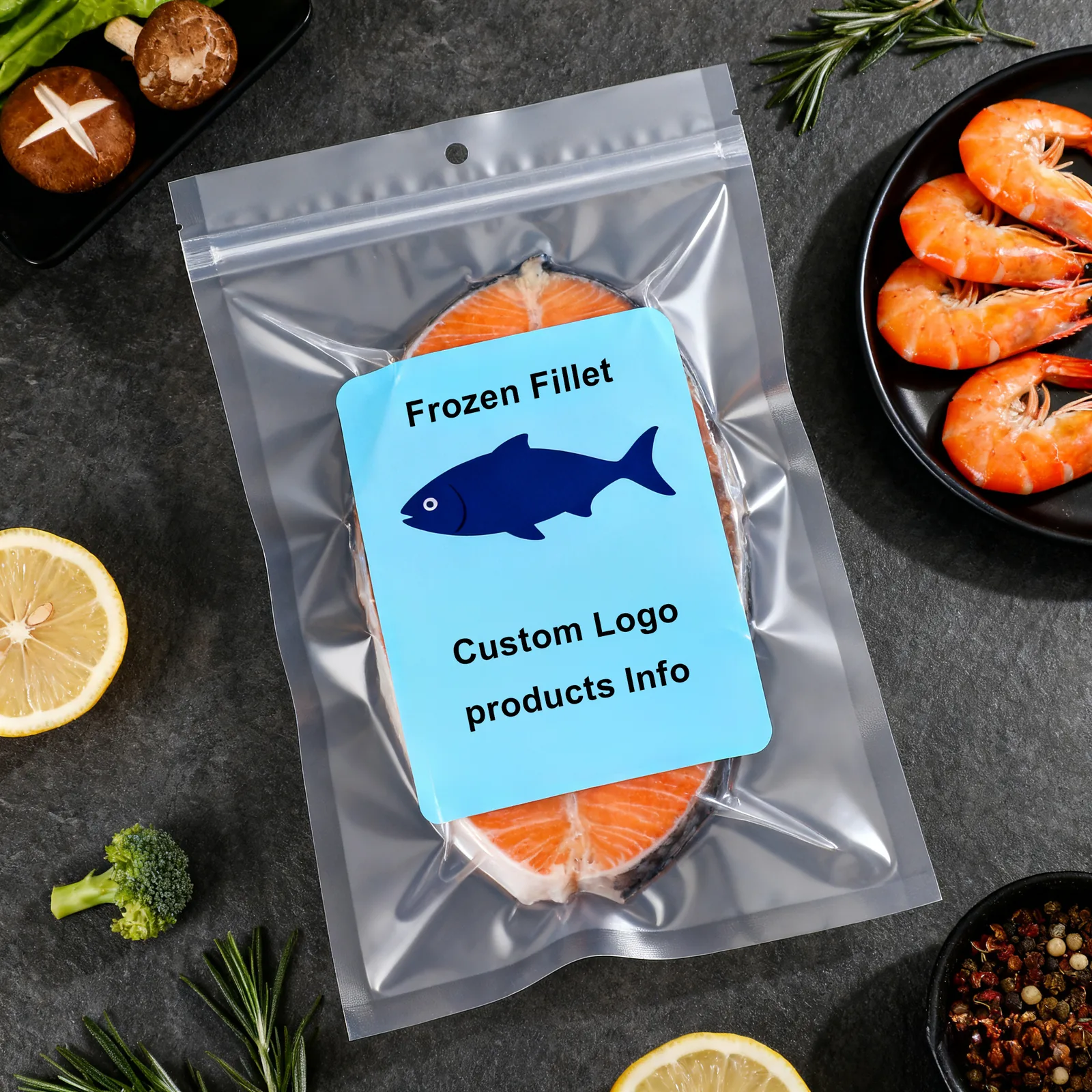 Smooth High-Barrier Vacuum Bag for Chamber Sealers — Custom Printed