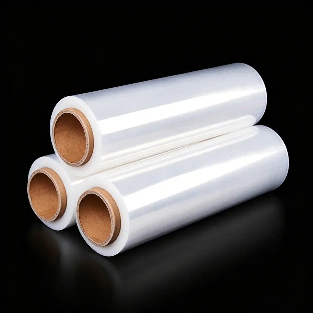 Soft LLDPE Pallet Stretch Film 20 Micron High Tensile Clear High Gloss Cling Wrap Rolls 500mm X 300m Supermarket Grocery
