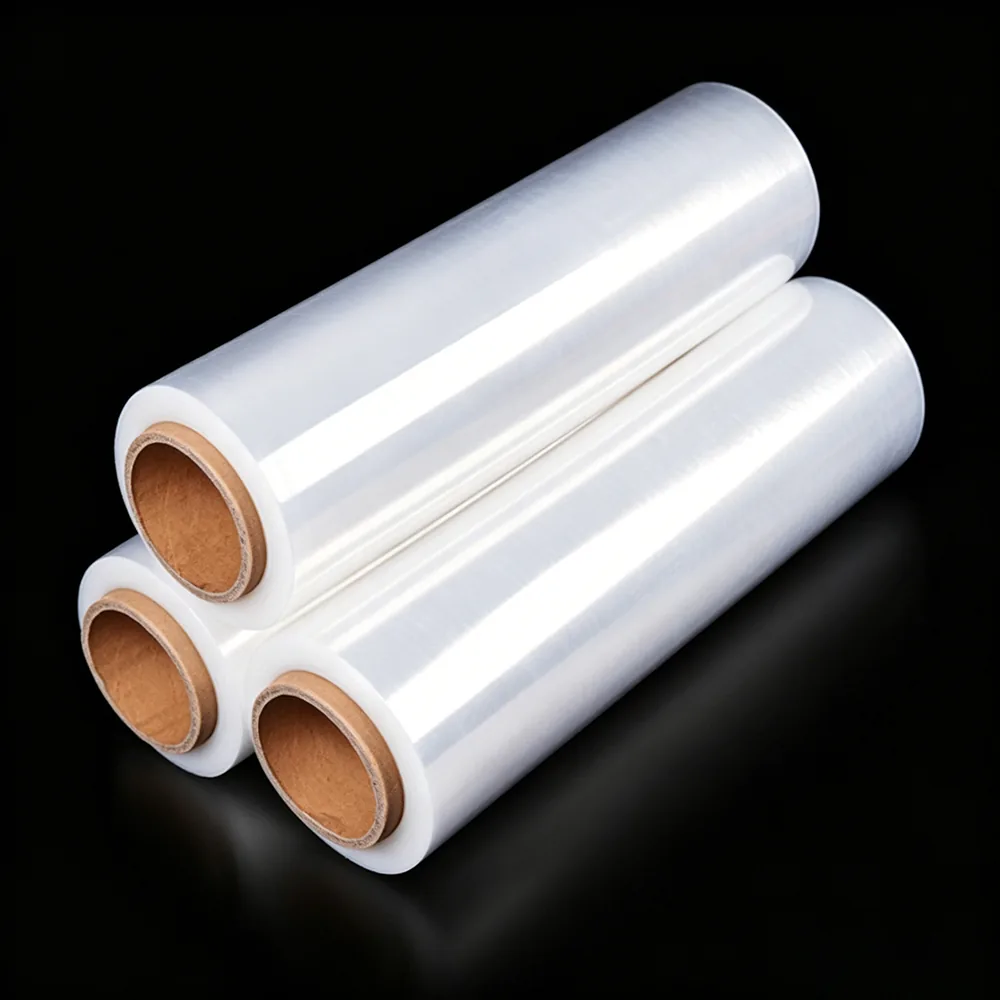 Soft LLDPE Pallet Stretch Film 20 Micron High Tensile Clear High Gloss Cling Wrap Rolls 500mm X 300m Supermarket Grocery