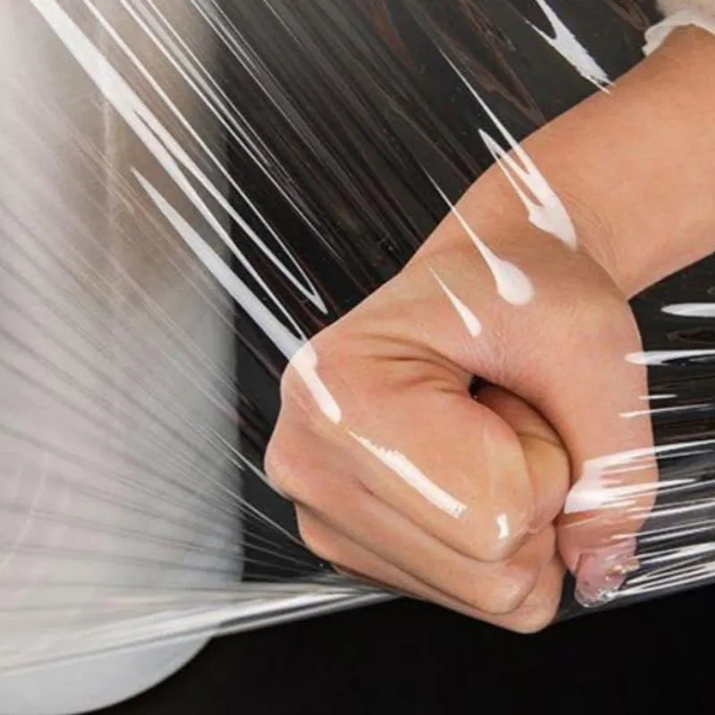 Soft LLDPE Pallet Stretch Film 20 Micron High Tensile Clear High Gloss Cling Wrap Rolls 500mm X 300m Supermarket Grocery