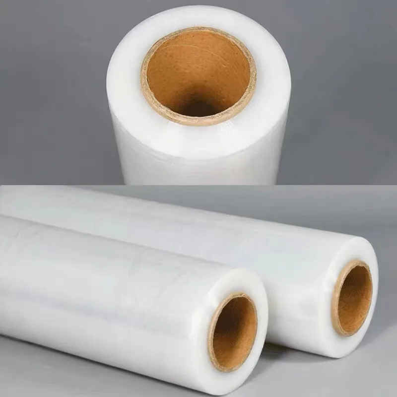 Soft LLDPE Pallet Stretch Film 20 Micron High Tensile Clear High Gloss Cling Wrap Rolls 500mm X 300m Supermarket Grocery