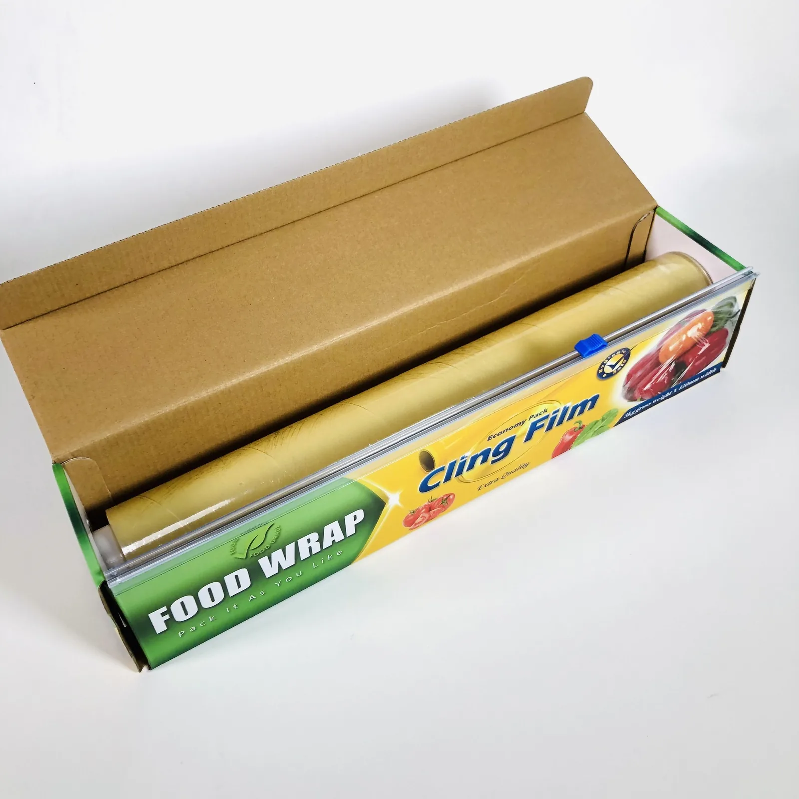 Soft Moisture Proof Blow Molding Food Wrapping PVC Stretch Cling Film Food Grade 9mic X 300mm