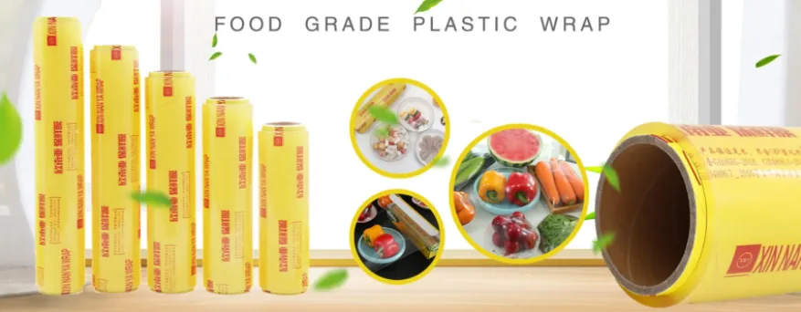 Soft Moisture Proof Blow Molding Food Wrapping PVC Stretch Cling Film Food Grade 9mic X 300mm