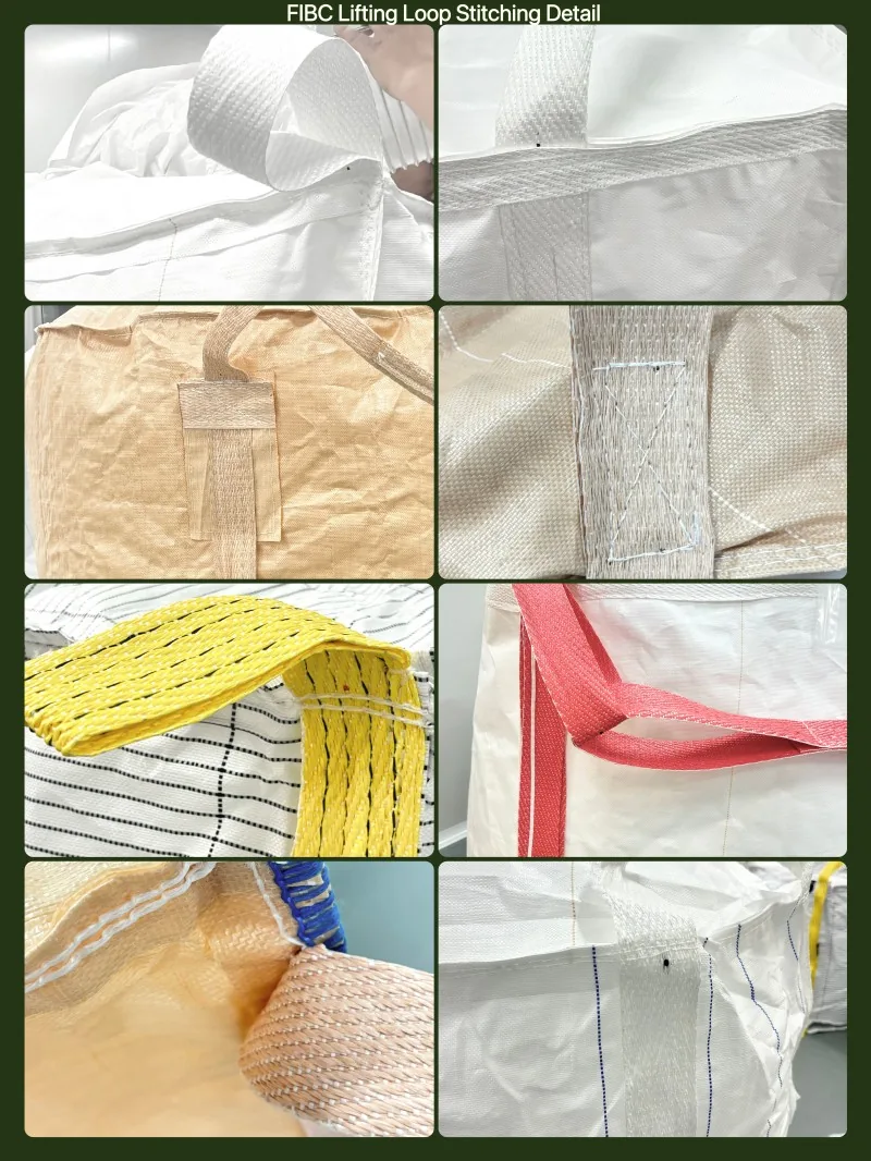 Static Dissipative FIBC Bag 4Panel Super Sack with Skirt Groundable Conductive for Lithium Battery Cathode Material Powder Bulk