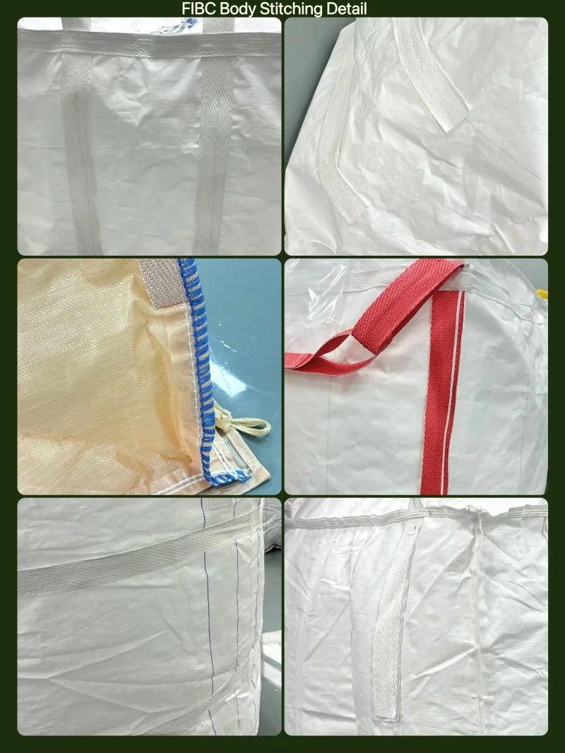 Static Dissipative FIBC Bag 4Panel Super Sack with Skirt Groundable Conductive for Lithium Battery Cathode Material Powder Bulk