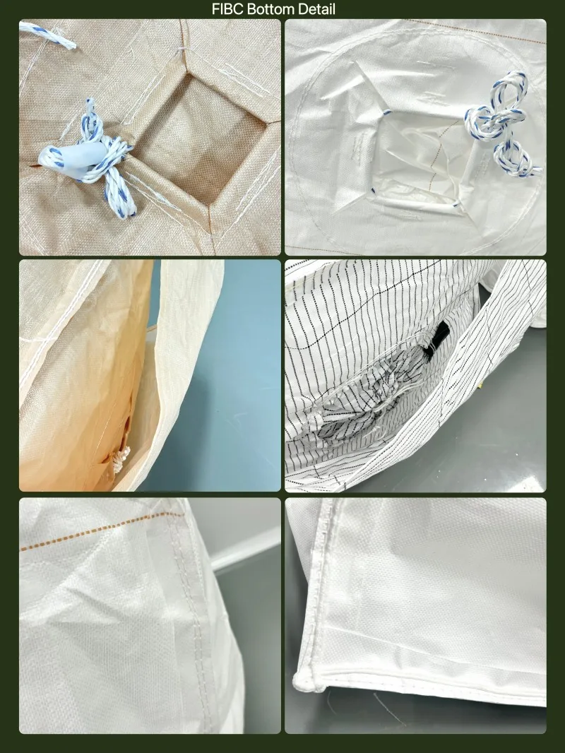 Static Dissipative FIBC Bag 4Panel Super Sack with Skirt Groundable Conductive for Lithium Battery Cathode Material Powder Bulk