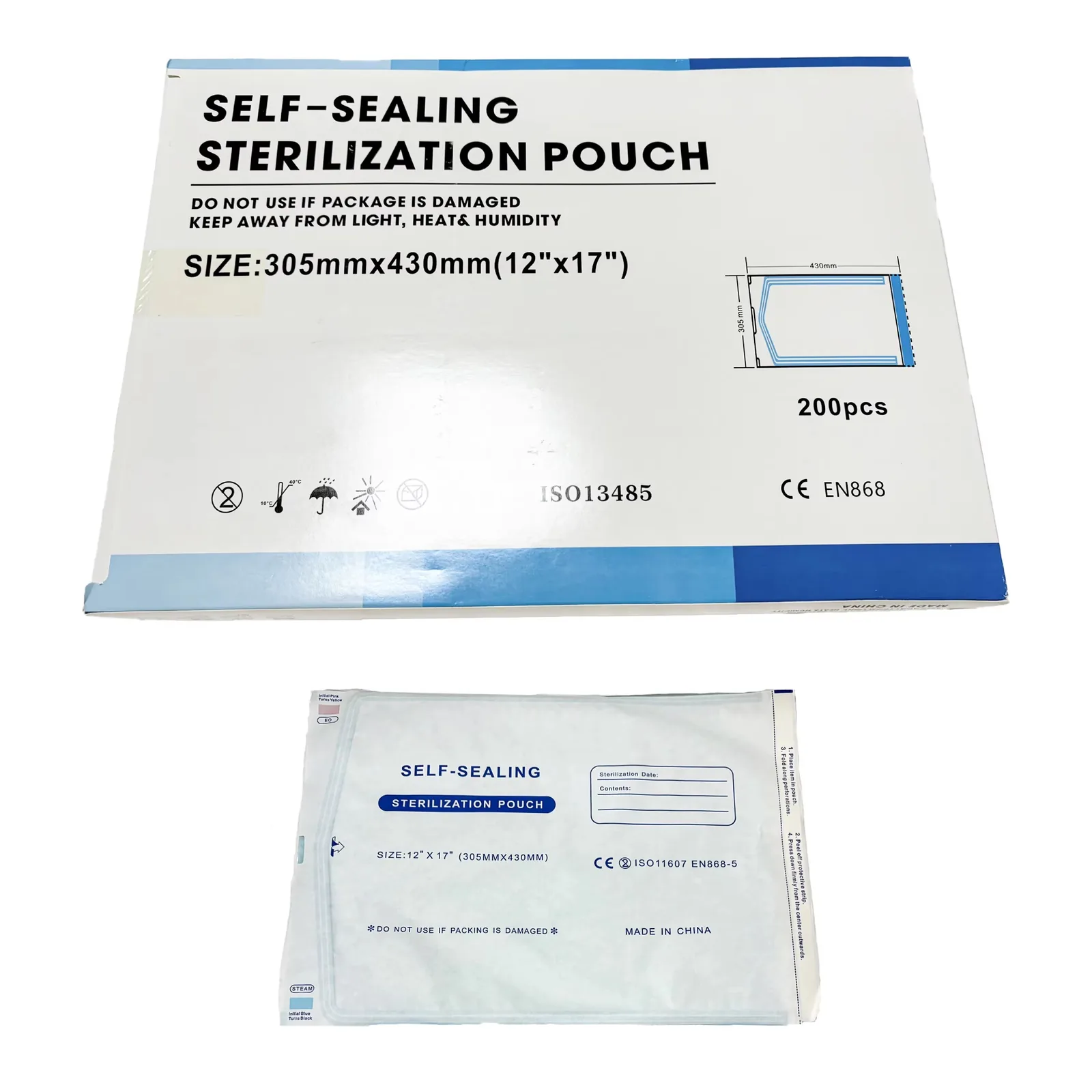 Sterilization Pouch and Autoclave Bags Heat Resistant Steam Sterilization for Dental and Oral Instruments
