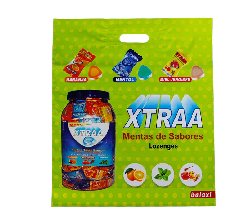 Supply Die Cut Handle Plastic Bags Die Cut Carrier Plastic Shopping Bag