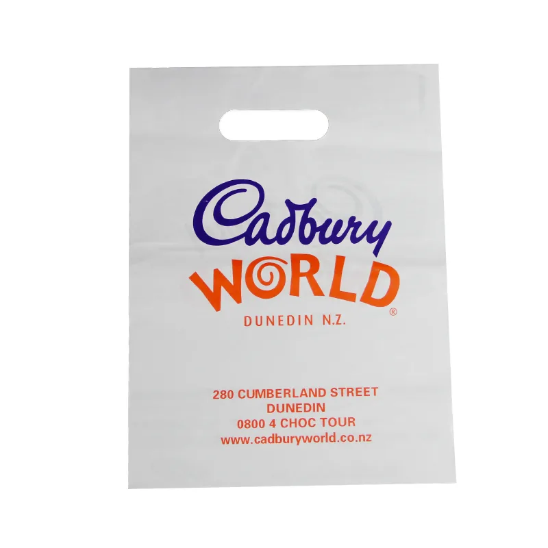 Supply Die Cut Handle Plastic Bags Die Cut Carrier Plastic Shopping Bag